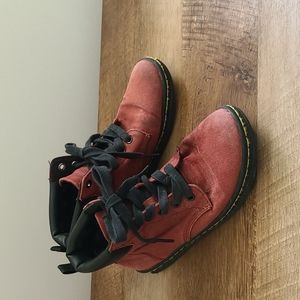 DR MARTENS Red Maelly Canvas Boots